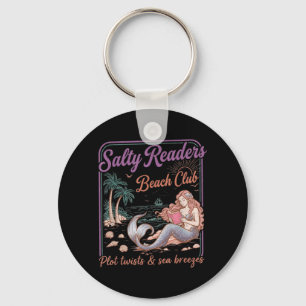 Salty Readers Beach Club Books Plot Twists Sea Keychain