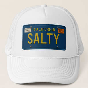 Salty Retro 1969 California License Plate Graphic Trucker Hat