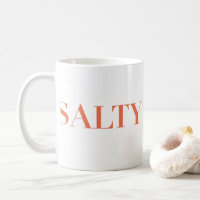 SALTY Sarcastic Typography Design in Orange-Red