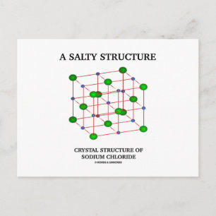 Salty Structure Crystal Structure Sodium Chloride Postcard