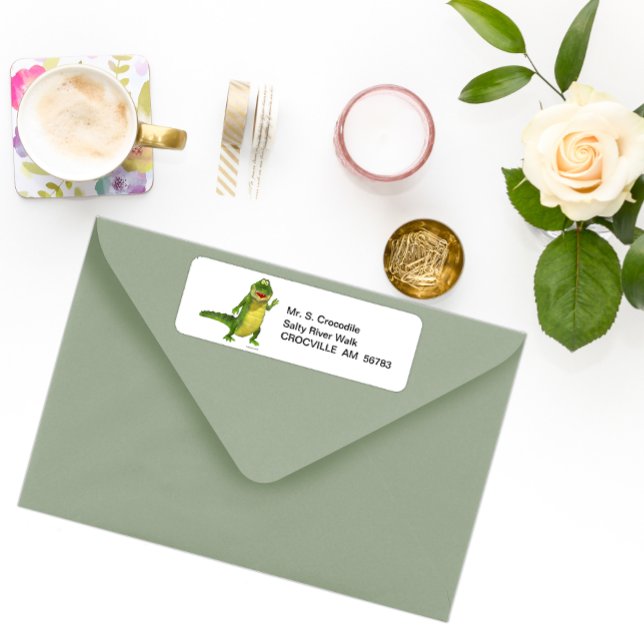 Salty the Crocodile Return Address Labels (Creator Uploaded)