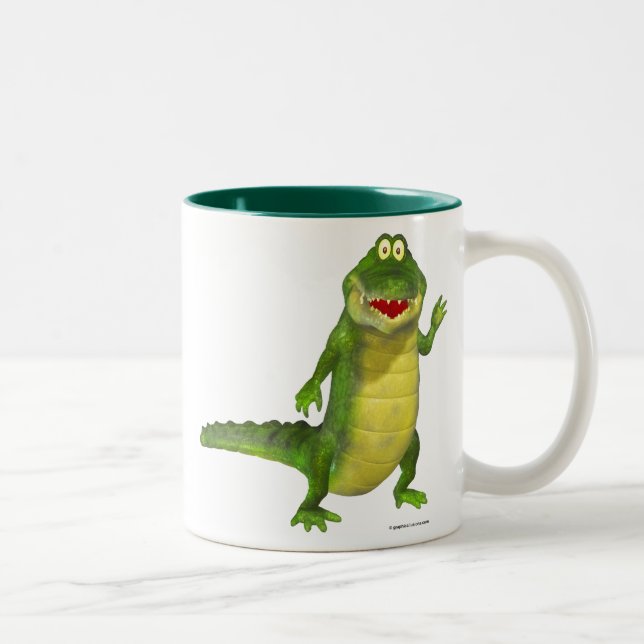 Salty the Crocodile Two-Tone Coffee Mug (Right)