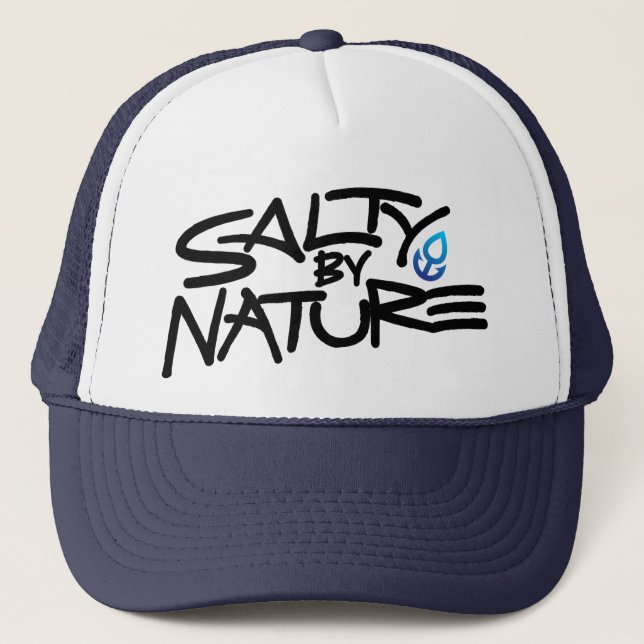Salty Trucker Hat: Blue Hat (Front)