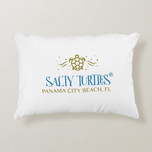 Salty Turtles Throw Pillow (Front)