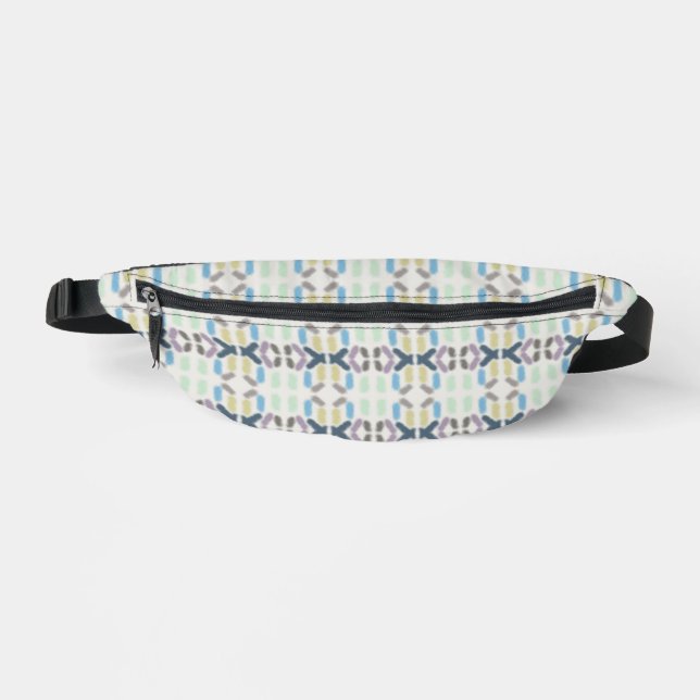 Salty Watercolor Pastel Colours On Cloud White Fanny Pack (Front)