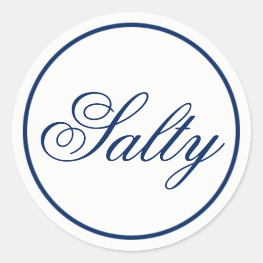 "Salty" Wedding Favour & Welcome Bag Sticker -