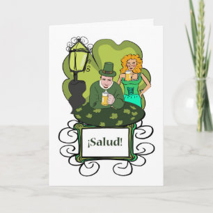Salud! Cheers in Spanish for St. Patrick's Day Card