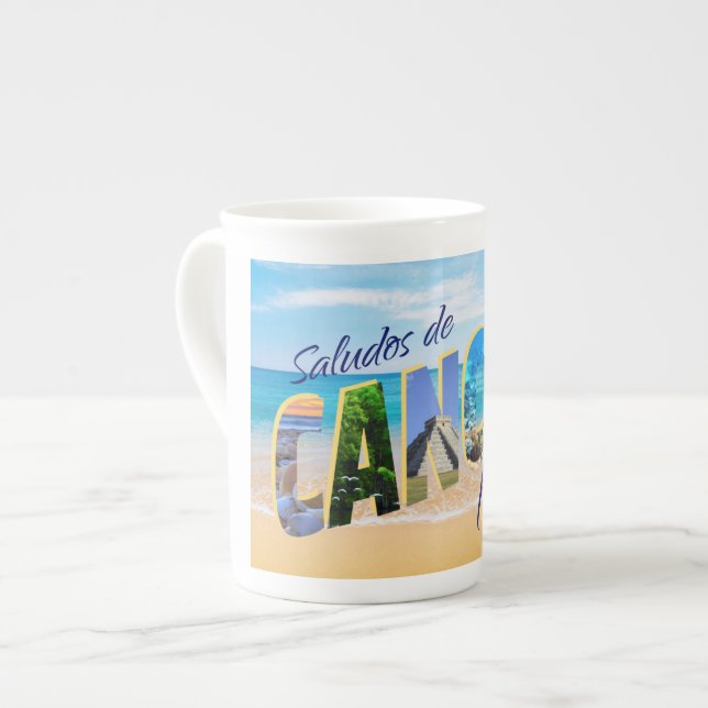 Saludos de Cancun - Greetings from Cancun Mug Cup (Front Left)