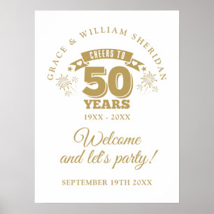 Salue Au 50e anniversaire Mariage Affiche de bienv