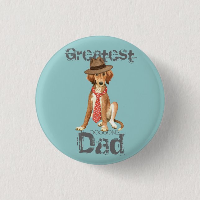 Saluki Dad 1 Inch Round Button (Front)