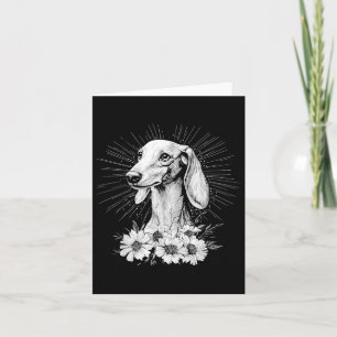 Saluki Dog Lover Retro Style Tattoo _1 Card