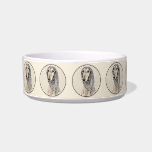 Saluki (Fawn) Painting - Cute Original Dog Art Bowl