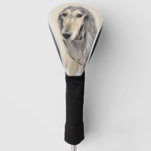 Saluki (Fawn) Painting - Cute Original Dog Art Golf Head Cover