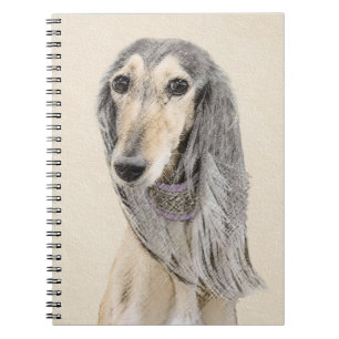 Saluki (Fawn) Painting - Cute Original Dog Art Notebook