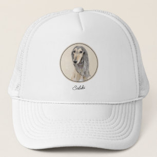 Saluki (Fawn) Painting - Cute Original Dog Art Trucker Hat