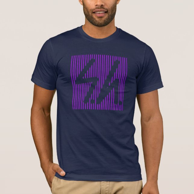 Saluki gray logo reverse purple T-Shirt (Front)