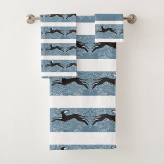 Saluki Greyhound Bath Towel Set