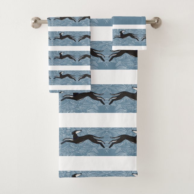Saluki Greyhound  Bath Towel Set (Insitu)