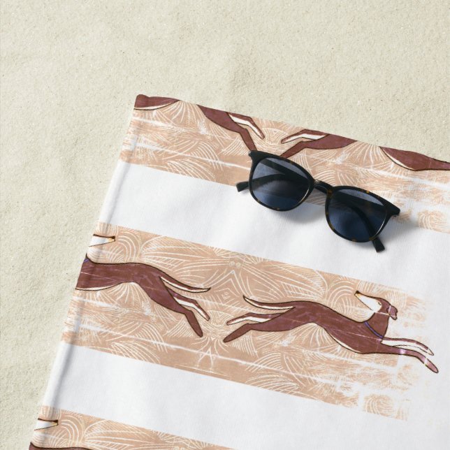 Saluki Greyhound  Beach Towel (In Situ)