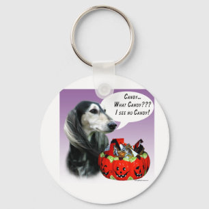 Saluki Halloween Candy Keychain