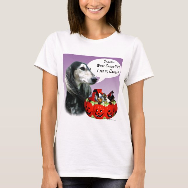 Saluki Halloween Candy T-Shirt (Front)
