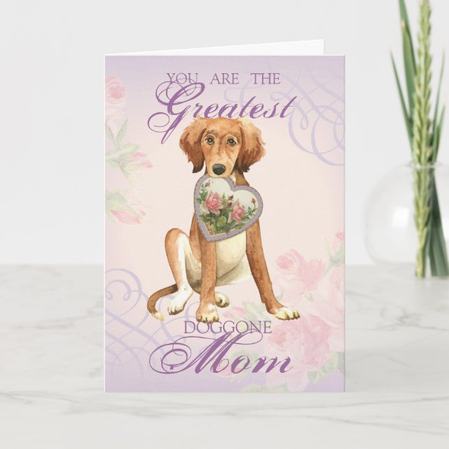 Saluki Heart Mom Card (Front)