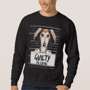 Saluki Mugshot Guilty Dog Sweatshirt