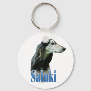 Saluki Name Keychain