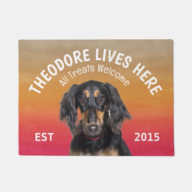 Saluki Personalized Dog Lover Doormat (Front)
