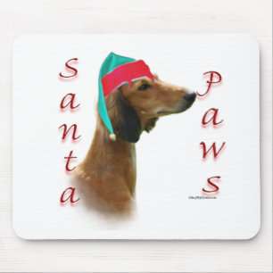 Saluki Santa Paws Mouse Pad