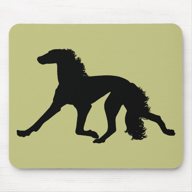 Saluki Silhouette Mouse Pad (Front)