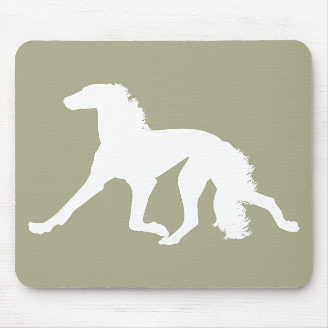 Saluki Silhouette Mouse Pad (Front)