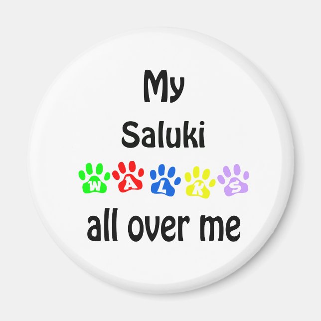 Saluki Walks Design Magnet (Front)