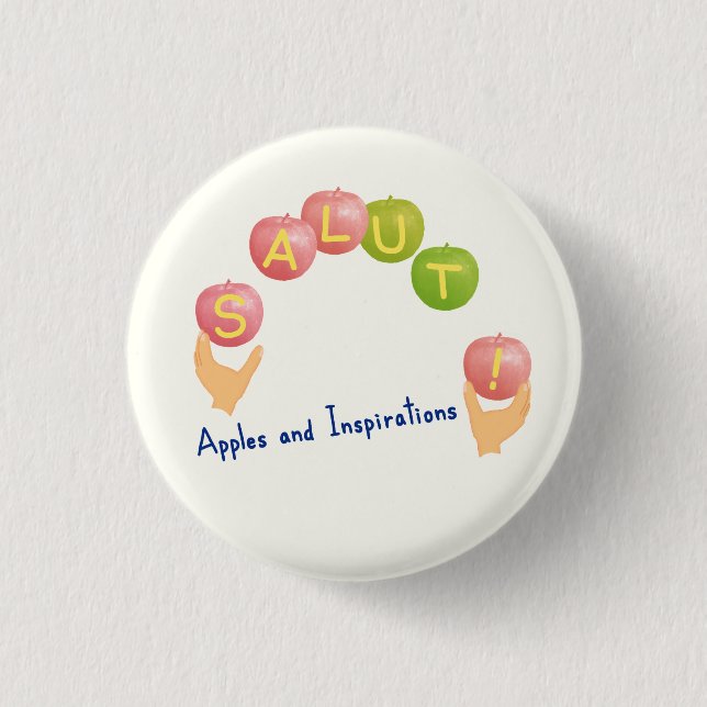 SALUT! 1 INCH ROUND BUTTON (Front)