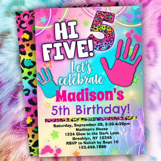Salut Cinq ! Invitation du 5e anniversaire pour le