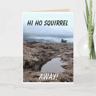 Salut Ho écureuil, loin ! Carte de voeux vierge