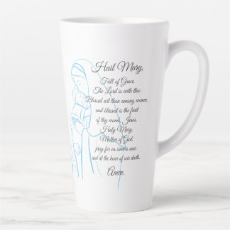 Salut Mary Prayer Latte Mug