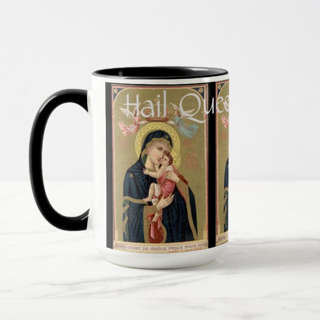 Salut Reine du Ciel, Mug de prière.  (Gauche)