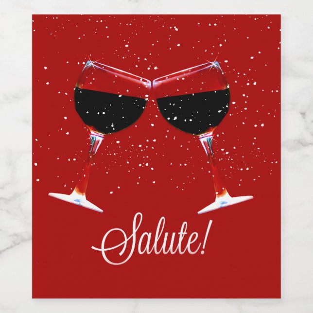 Salut ! Vin de vacances Étiquette (Étiquettes simples)