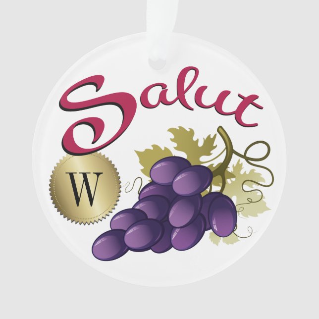 Salut Vin Monogramme Ornement (devant)