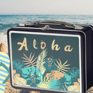 Salutation Aloha avec la Lunchbox Feuille tropical