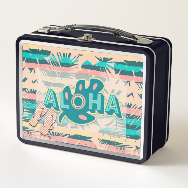 Salutation Aloha avec tongs Lunchbox (Devant)