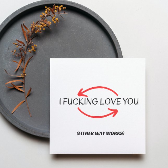 Salutation amusante, carte rude pour mari ou ami (Créateur téléchargé)