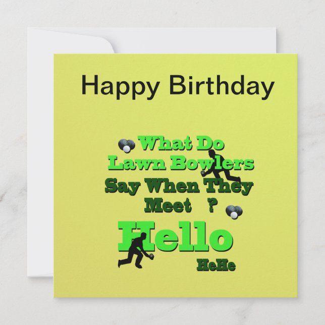 Salutation de pelouse amusante, carte d'anniversai (Devant)