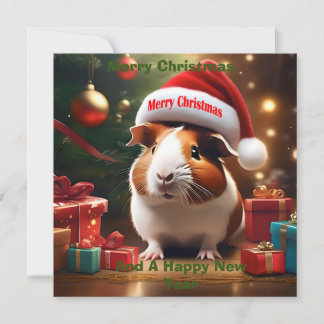 Salutation de porc de la Guinée de Noël, carte