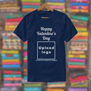 Salutation de Saint-Valentin sur le T-shirt bleu m