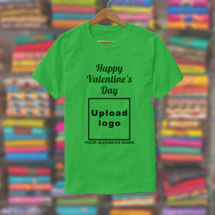 Salutation de Saint-Valentin sur T-shirt vert