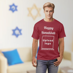 Salutation Hanoukka d'affaires sur T-shirt Maroon