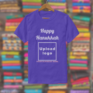 Salutation Hanoukka d'affaires sur T-shirt violet
