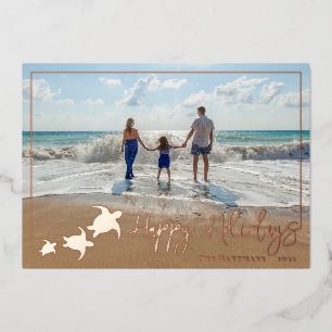 Salutation photo de vacances des tortues de mer